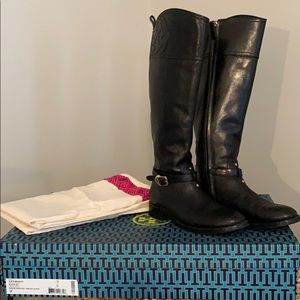 Tory Burch black Marlene Riding Boot Size 7